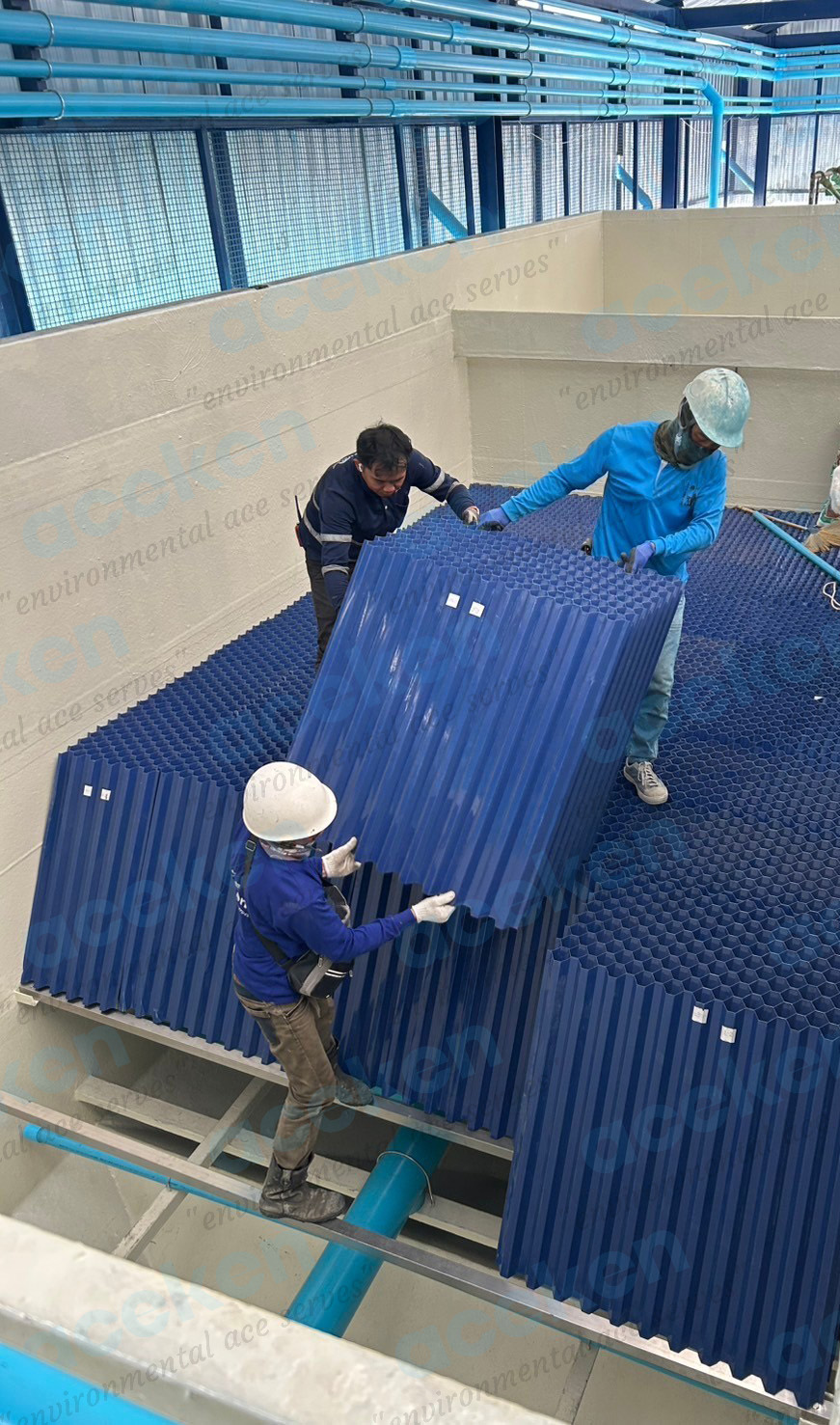 Tube settler installation