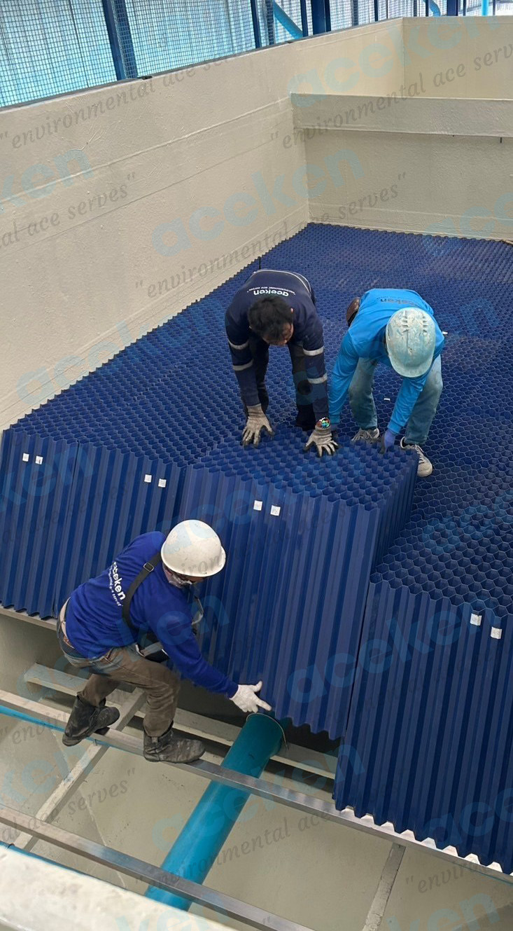 Tube settler installation